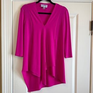 Joseph Ribkoff  Asymmetrical V-Nevk Tunic